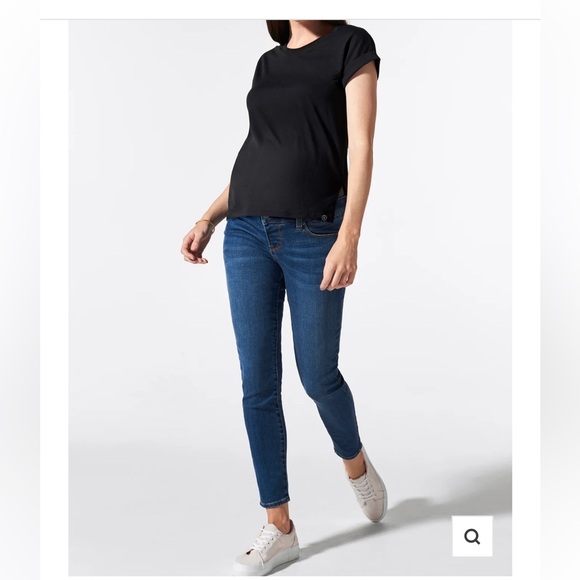 BLANQI DENIM Maternity Belly Support Skinny Jeans Medium Wash Size 10 - Picture 2 of 9
